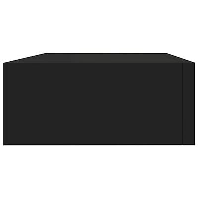 VidaXL Wandschappen 2 st met lade 40x23,5x10 cm mdf zwart