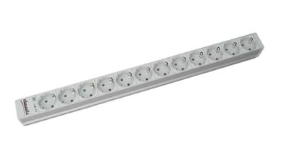 Bachmann 333.413 19 inch Stekkerdoos voor patchkast 1 HE Geaarde contactdoos Grijs-wit (RAL 7035) Bachmann 333.413 19 inch Stekkerdoos voor patchkast 1 HE Geaarde contactdoos Grijs-wit (RAL 7035)