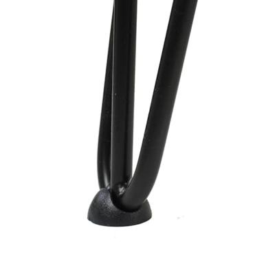 Vloerbeschermer zwart hairpin Ø 1,2 cm en hoogte 1 cm van kunststof - 4 stuks