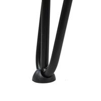 Vloerbeschermer zwart hairpin Ø 1,2 cm en hoogte 1 cm van kunststof - 4 stuks - thumbnail