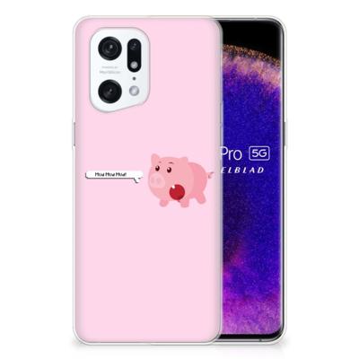 OPPO Find X5 Pro Telefoonhoesje met Naam Pig Mud OPPO Find X5 Pro Telefoonhoesje met Naam Pig Mud