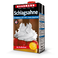 Naarmann slagroom met suiker 32% pak met schroefdop (1 liter) - thumbnail
