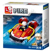 Sluban Fire Brigade Hovercraft bouwstenen set - thumbnail