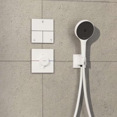 Hansgrohe ShowerSelect Comfort E stopkraan inbouw voor 3 functies, mat wit