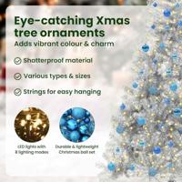 VidaXL Kunstmatig voorverlicht kerstboom met 300 led zilver 240 cm pet - thumbnail