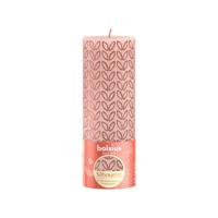 Bolsius Rustieke Stompkaars 19x6,8 cm Misty Pink met Print - thumbnail