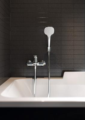 Hansgrohe Croma Select E PorterS badset met Croma Select E 1jet handdouche met wandhouder met Isiflex`B doucheslang 125cm wit/chroom 26424400