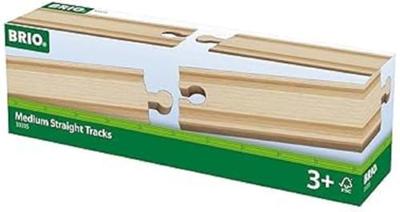 BRIO World Middellange rechte rails