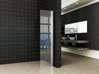 Xellanz scharnierende zijwand 40cm + muurprofiel Nano 10mm - thumbnail