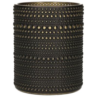 Theelichth rond Nelle M zwart/goud