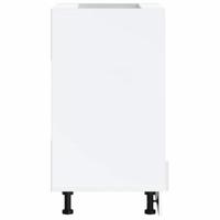 Ovenkast Kalmar bewerkt hout hoogglans wit - thumbnail