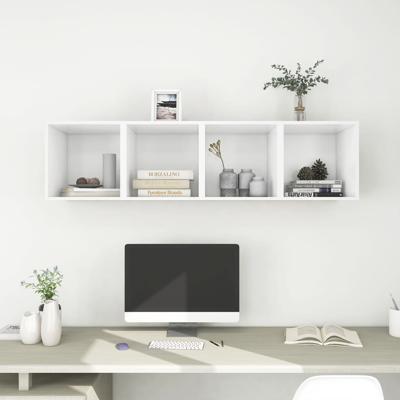 VidaXL Wandkasten 4 st 37x37x37 cm bewerkt hout wit