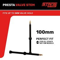 STANS Stan&apos;s valve stem aluminium (pair) - universal, presta - black - 100mm - thumbnail