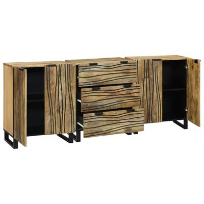 Badkamermeubelset met lade 3 pcs Bruin 180 x 33 x 75 cm