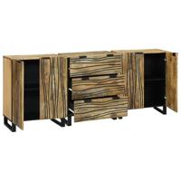 Badkamermeubelset met lade 3 pcs Bruin 180 x 33 x 75 cm - thumbnail