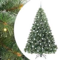 Kunstkerstboom met 300 LED met standaard Groen 210 cm PE en PVC - thumbnail