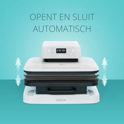 Loklik Auto Heat Press Transferpers Wit