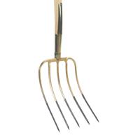 Mestvork 5 tanden houten steel 100 cm en stift verbinding - thumbnail