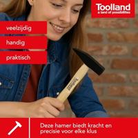 Toolland hamer met houten handgreep, 300 g - thumbnail