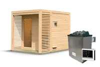 Karibu | Angkor 2 Buitensauna | Kachel 9 kW Externe Bediening - thumbnail