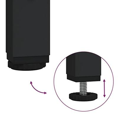Monitorstandaard 105x23x15,5 cm bewerkt hout zwart - thumbnail
