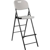 Perel bar stool Polyethyleen, Staal Wit - thumbnail