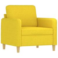 3-delige Loungeset met kussens stof lichtgeel - thumbnail