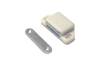 DX - Magneetsnapper / metalen tegenplaat / 8 kg / wit - thumbnail