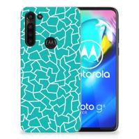 Motorola Moto G8 Power Hoesje maken Cracks Blue - thumbnail