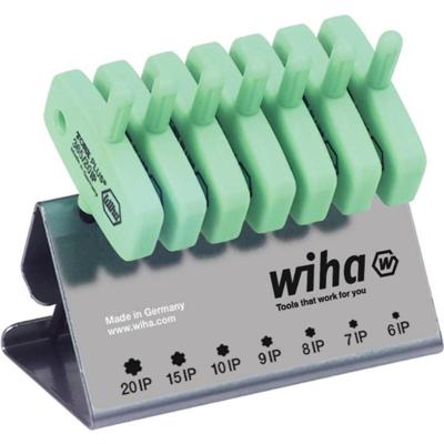 Wiha Stiftsleutelset met sleutelgreep | TORX PLUS® | 8-delig | chemisch gezwart | incl. werkbankhouder - 26261 - 26261