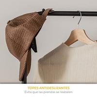 Klädhängare Newlux Hangy Duo 30 Zwart Metaal 115 x 50 x 150 cm - thumbnail