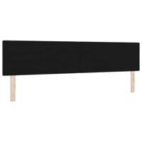 LED Hoofdbord Knop Tufted Zwart 100 cm Stof - thumbnail