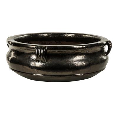 Cong Bronze ceramic bowl on foot round M Cong Bronze ceramic bowl on foot round M
