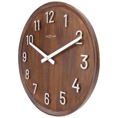 NeXtime NE-3284BR Grote Wandklok - 50cm- Stille Klok - Walnoot Hout - "Precious" NeXtime NE-3284BR Grote Wandklok - 50cm- Stille Klok - Walnoot Hout - "Precious"