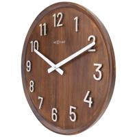 NeXtime NE-3284BR Grote Wandklok - 50cm- Stille Klok - Walnoot Hout - "Precious" - thumbnail