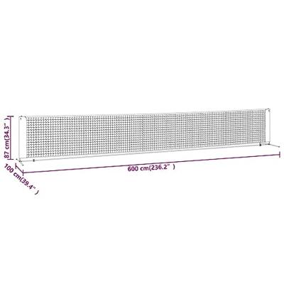 VidaXL Tennisnet 600x100x87 cm polyester zwart en rood VidaXL Tennisnet 600x100x87 cm polyester zwart en rood