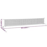 VidaXL Tennisnet 600x100x87 cm polyester zwart en rood - thumbnail