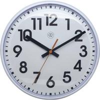 NeXtime NX-7308WI Wandklok NXT Diam. 26cm Kunststof Wit, Witte Wijzerplaat - thumbnail