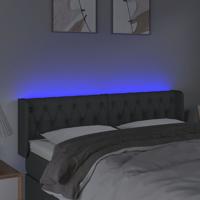 Hoofdbord LED 163x16x78/88 cm stof donkergrijs - thumbnail