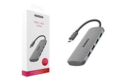 Sitecom CN-383 USB-C Hub 4-poort | USB-C mannelijk naar 4x USB 3.0 vrouwelijke poorten - Aluminium Hub