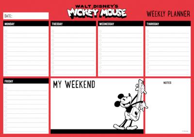 Mickey Mouse A4 Weekplanner