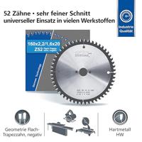 AKE Eurolaser zaagblad - 160 x 20 mm - 52 tands Trapezium vlaktand - thumbnail