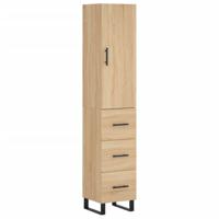 Hoge kast 34,5x34x180 cm bewerkt hout sonoma eikenkleurig - thumbnail