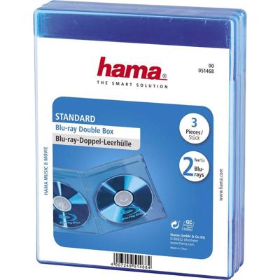 Hama 00051468 Blu-ray hoes 2 CDs/DVDs/Blu-rays Blauw Polypropyleen 3 stuk(s) Hama 00051468 Blu-ray hoes 2 CDs/DVDs/Blu-rays Blauw Polypropyleen 3 stuk(s)