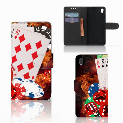 Sony Xperia Z5 | Z5 Dual Wallet Case met Pasjes Casino Sony Xperia Z5 | Z5 Dual Wallet Case met Pasjes Casino