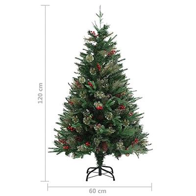 VidaXL Kerstboom met dennenappels 120 cm pvc en pe groen