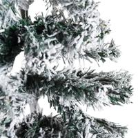 Kunstkerstboom half met sneeuw smal 150 cm - thumbnail