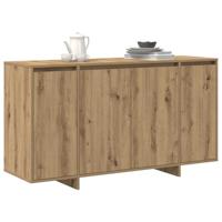 Dressoir artisanaal eikenkleurig 135 x 41 x 69 cm Bewerkt hout - thumbnail