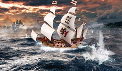 Otto Simon Revell hms revenge sir francis drake&apos;s vlaggenschip, easy click system inclusief verf en penseel