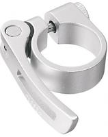 Ergotec Zadelpenklem scq-080 ø31,8 mm aluminium met snelspanner - zilver - thumbnail